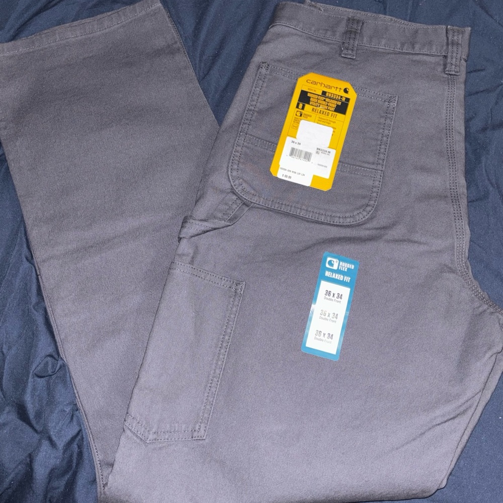 Carhartt Gray Cargo Pants Sturdy Cotton Blend